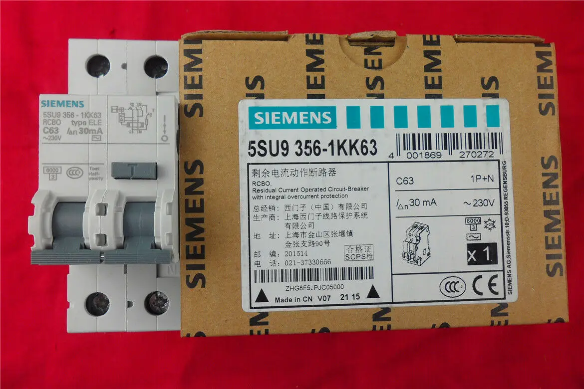 Автоматический выключатель Siemens 5SU9356-1KK63 1 шт. бесплатная доставка | Безопасность и