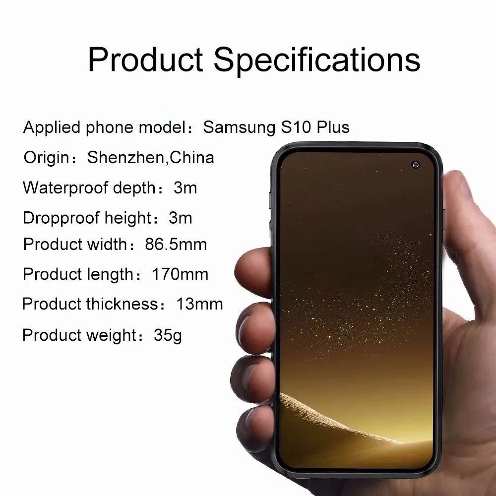 Для samsung S10 чехол Red Pepper точка Стиль IP68 Водонепроницаемый для подводного плавания Чехол-Броня из ПК+ ТПУ чехол для Galaxy S10 плюс