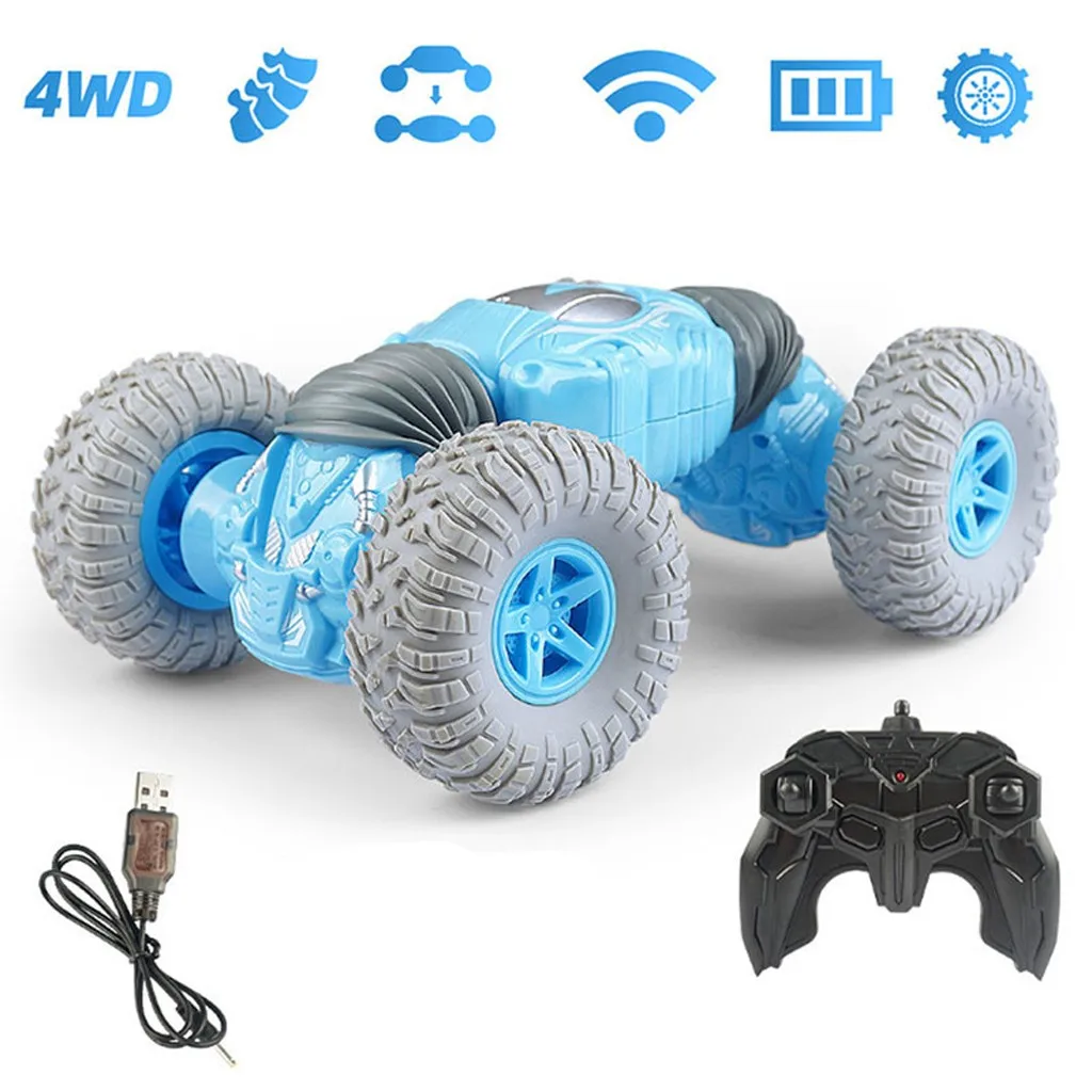 Intelligent Remote Control Car RC Off-Road Stunt Car with Double-Side 4WD Transforming Truck toys juguetes brinquedos игрушки