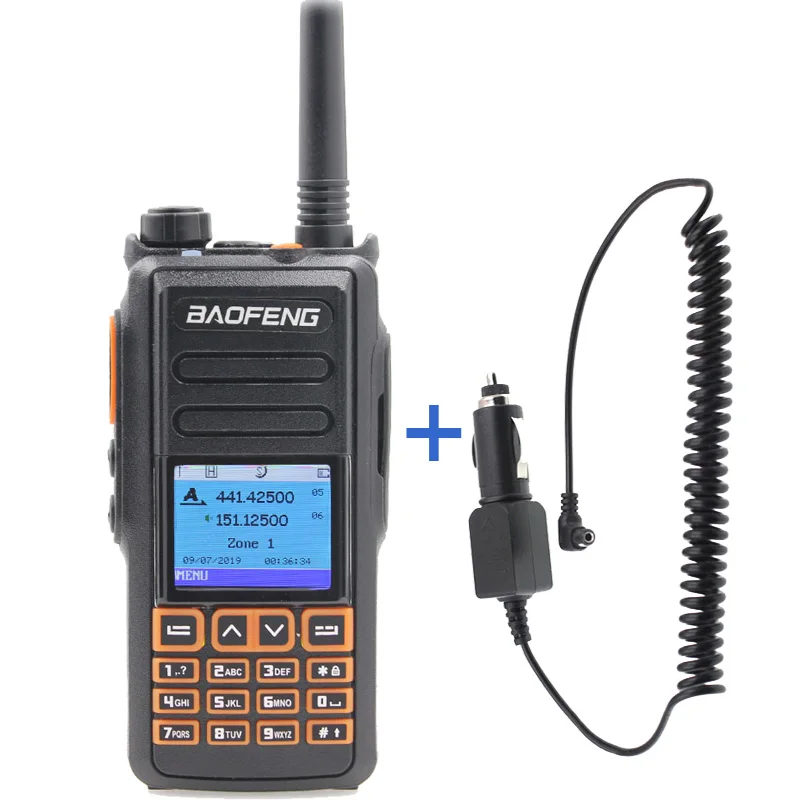 Baofeng DM-760 gps двухдиапазонный Tier1& 2 уровня Dual Time slot DMR аналоговая рация DMR радио Ham радио - Цвет: Add a car charger
