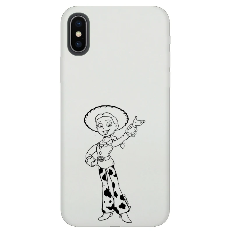 История игрушек Базз Вуди чехол для iPhone X XR Xs Max 8 7 6 Plus 6S 5s SE Мягкий силиконовый чехол Конфеты Fundas Coque Alien Jessie - Цвет: Jessie White