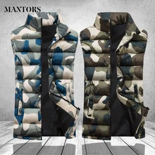 Камуфляжный жилет мужской военный осенне-зимний Повседневный На Молнии Мужское пальто пара Толстый жилет Мужская куртка без рукавов стоячий воротник 4XL