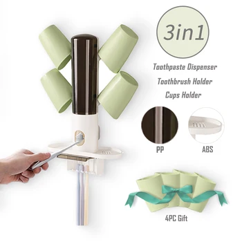 

New Multifunction Automatic Toothpaste Squeezers Wall Adhesive Water-proof Bathroom Products Automatic Toothpaste Squeezers