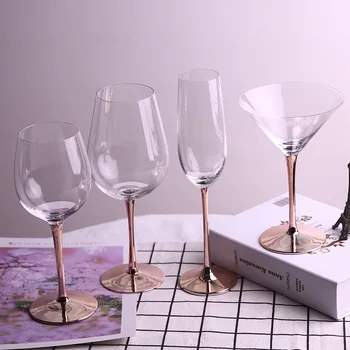 

Set of 2-high quality transparent wine glass party club goblet beer glass drinkware cup GLA-1506