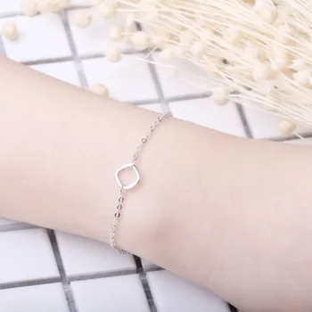 

DSHOU69 Openwork Square Bracelet Women's Simple Personality Square Geometry