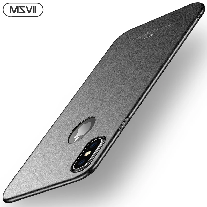 Msvii Phone Case For iPhone X Ultra-thin Slim Silicone Case For iPhone XS Matte Hard Back Cover For iPhone XR