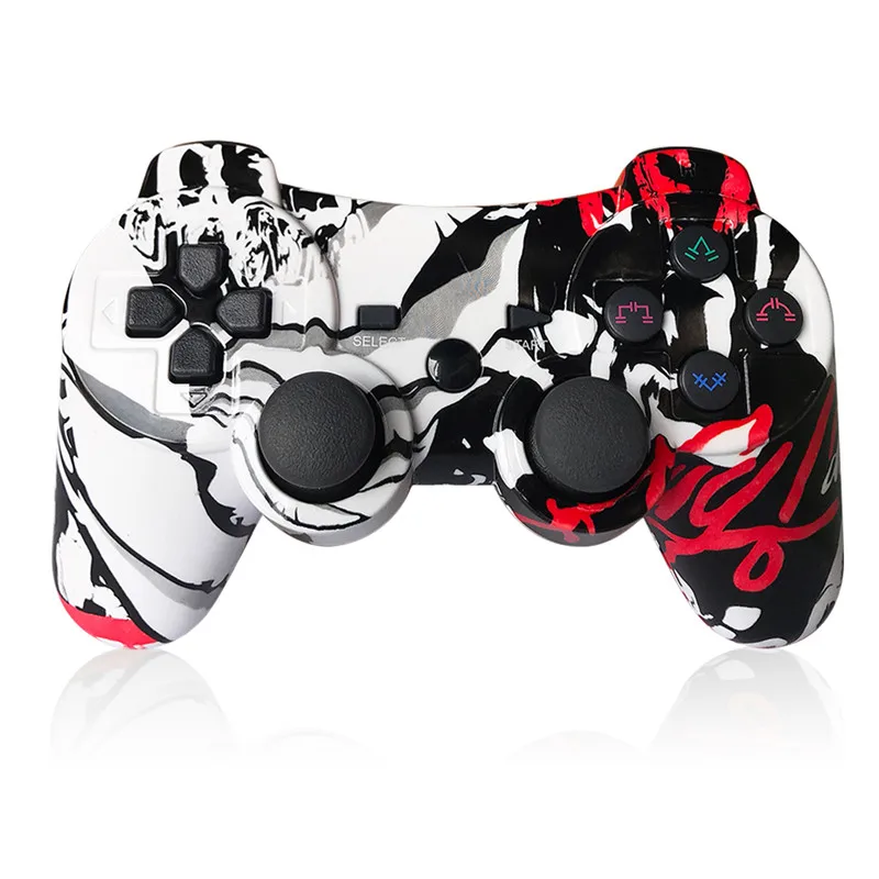 White Graffiti Джойстик для PS3/PS2/PC геймпад Windows игровой контроллер Bluetooth выдвижной джойстик ПК usb для ps2 игровой контроллер адаптер - Цвет: White Graffiti