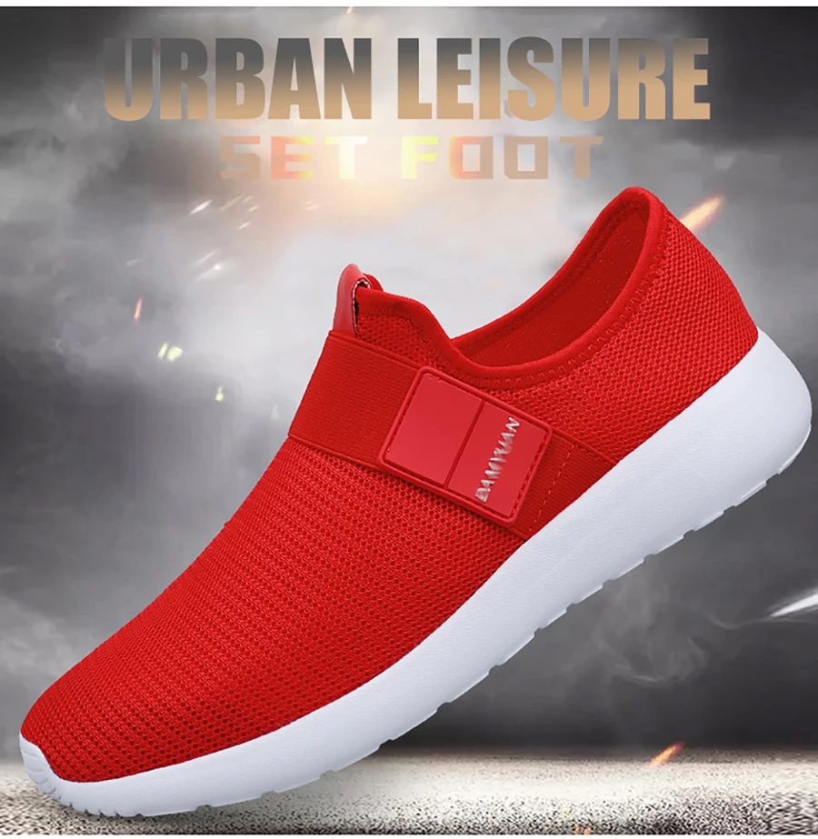 Sneakers Men Casual Shoes Outdoor Flat Walking Shoes Mesh Breathable Non-slip Shoes For Men Fashion Soft Sneakers Big Size 46