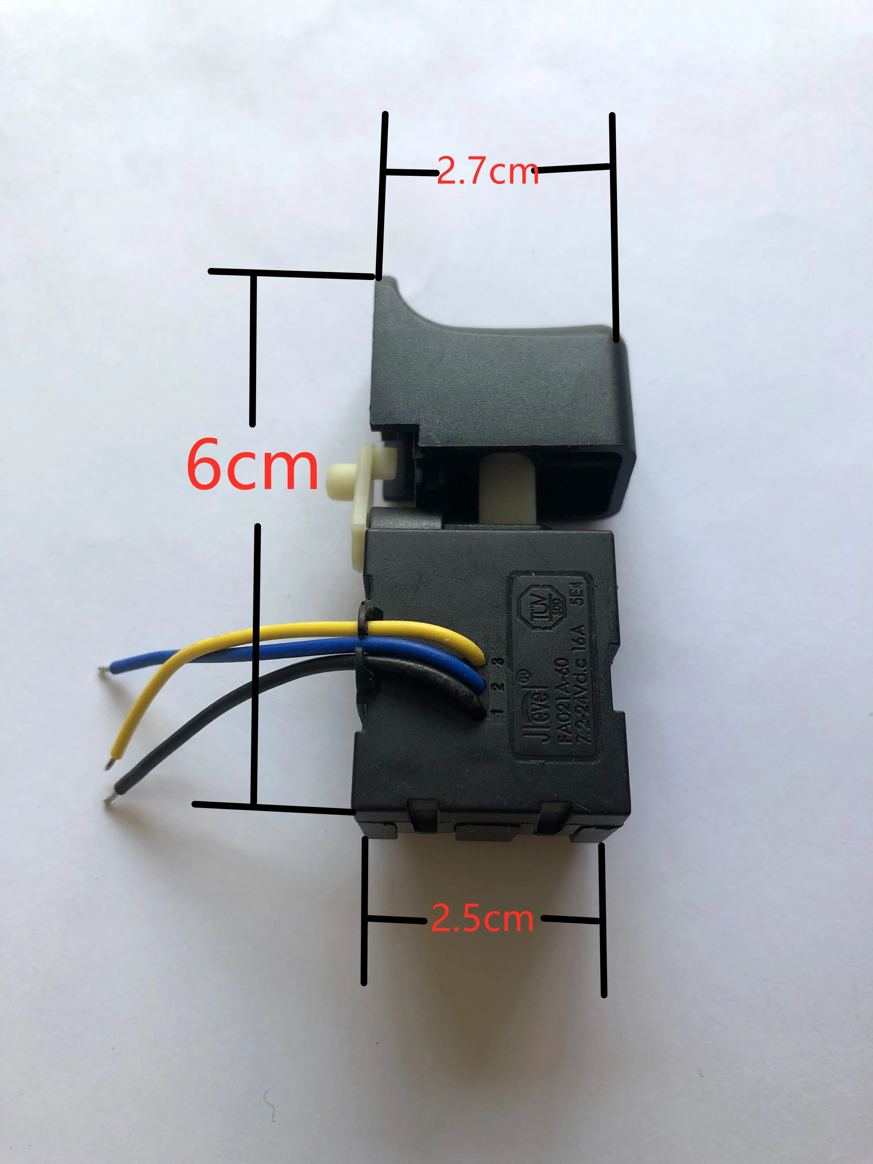 

Jlevel electric drill switch FA021A-60 7.2-24V d.c 16A FA021A