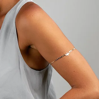 

Copper Gold Armlet Arm Band Boho Jewelry Bracelet Gold Coin Tattoo Simple handmade chain arm chain gift for woman