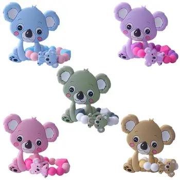 

New Style Silicone Teether Silicone Bracelet Silicone Beads Koala Teether Child Baby Pacifier Teether Bracelet Soothing Supplies