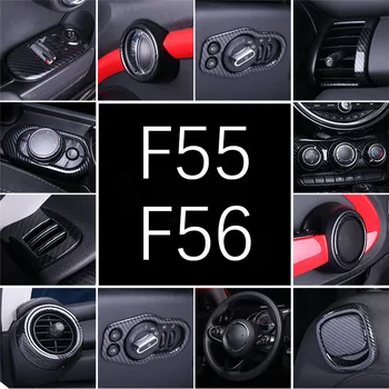 

Carbon Fiber Car Sticker Interior Trim Stickers for BMW Mini Cooper F55 F56 JCW Countryman car Accessories