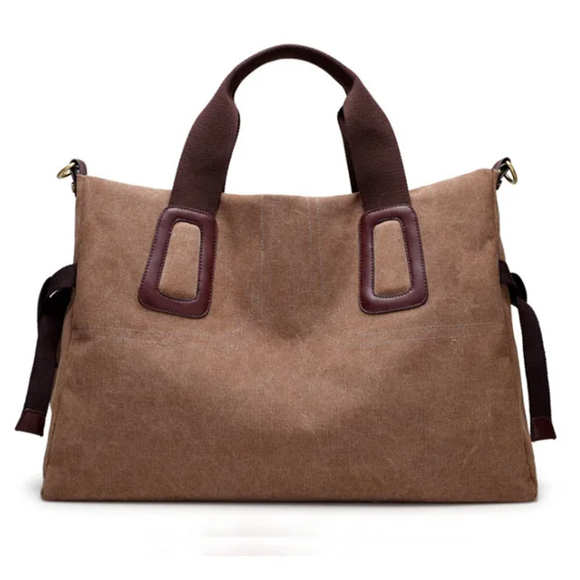 Женская Холщовая Сумка модная сумка для женщин сумка на плечо Повседневная износостойкая сумка через плечо большая элегантная сумочка Bolso Mujer - Цвет: Brown