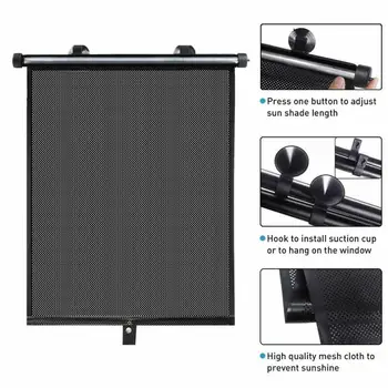 

2pcs Car Roller Shades Side Window Curtain Visor Suitable For All Cars