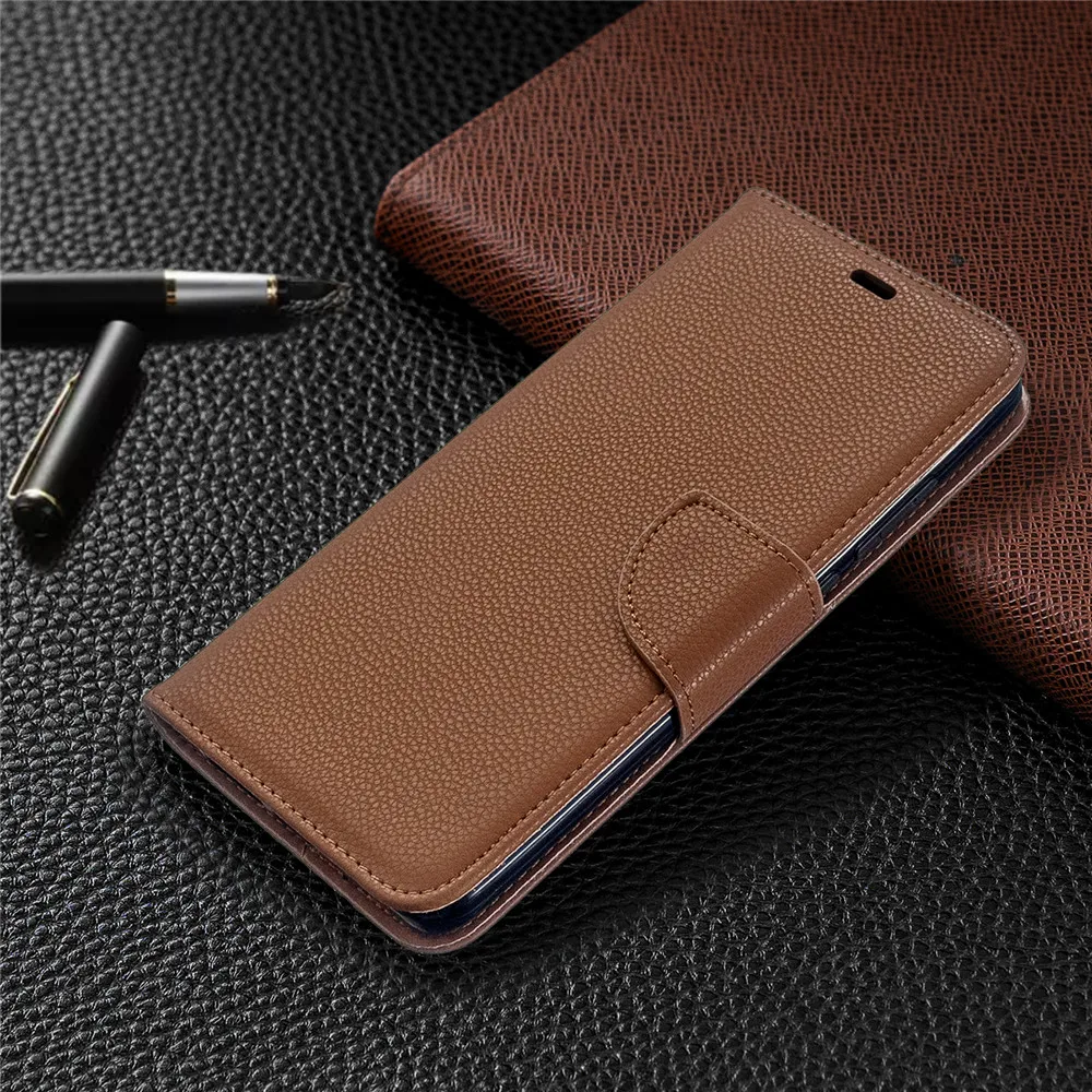 Brown BinFen LZW Note10 роскошный защитный чехол-книжка из искусственной кожи чехол для samsung Galaxy S10 S9 плюс S10e A51 A71 A10s A20s A50 A30 A10 A20e A40 A70 A20 чехол-портмоне - Цвет: Brown BinFen LZW