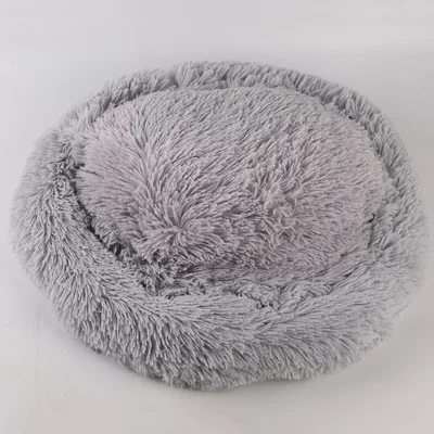 Lightgrey Макарон круглая кровать для собаки светлая моющаяся кошка пончики собака дом супер мягкий хлопок коврик диван для собаки чихуахуа корзина для собак - Цвет: Lightgrey