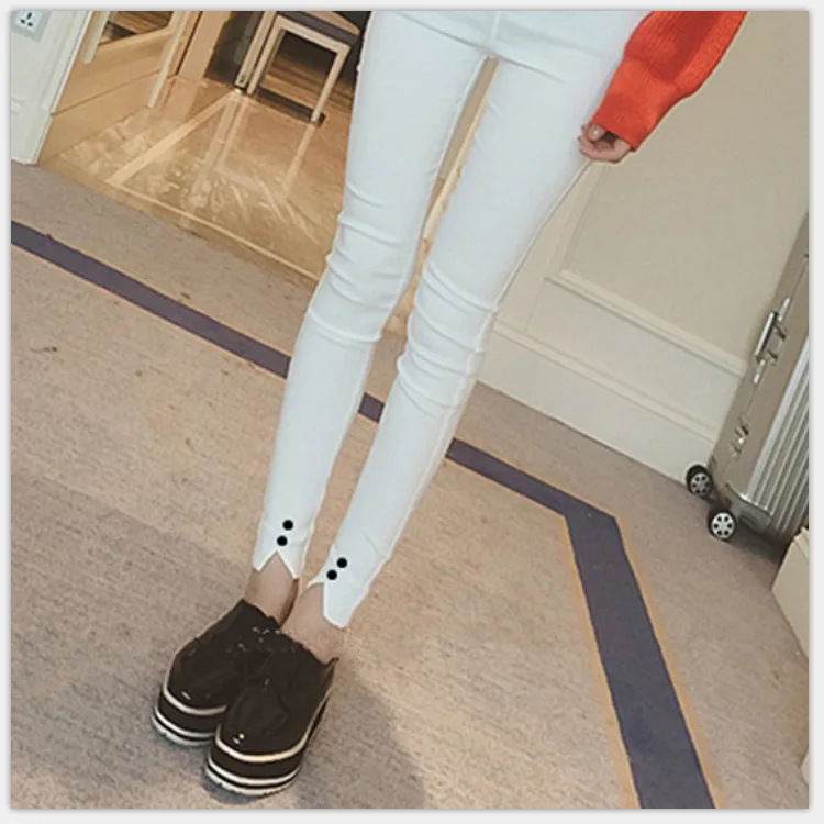 

Spring New Style Maternity Clothes kai cha ding Beads Slimming Versatile Skinny Pants Pregnant Women Abdominal Support Pencil Pa