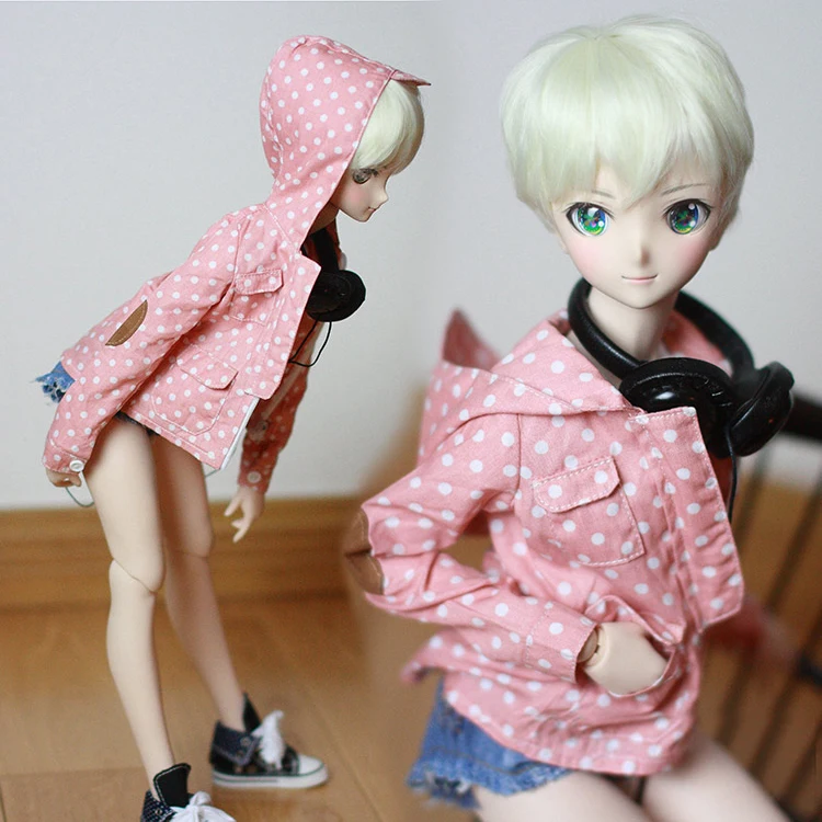 1 шт. Новая Одежда для кукол BJD для 1/3 SD DD Розовая/синяя свободная куртка с волнистым узором Повседневная одежда модные аксессуары для кукол
