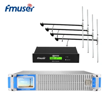 

FMUSER 300W 350W FM Broadcast Transmitter+4*DP100 Antenna+Cable Set With Digital RDS Encoder Radio Data System Encoder For FM Ra