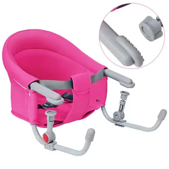 

Portable Folding Baby Hook On Clip On High Chair Booster Fast Table Seat Pink