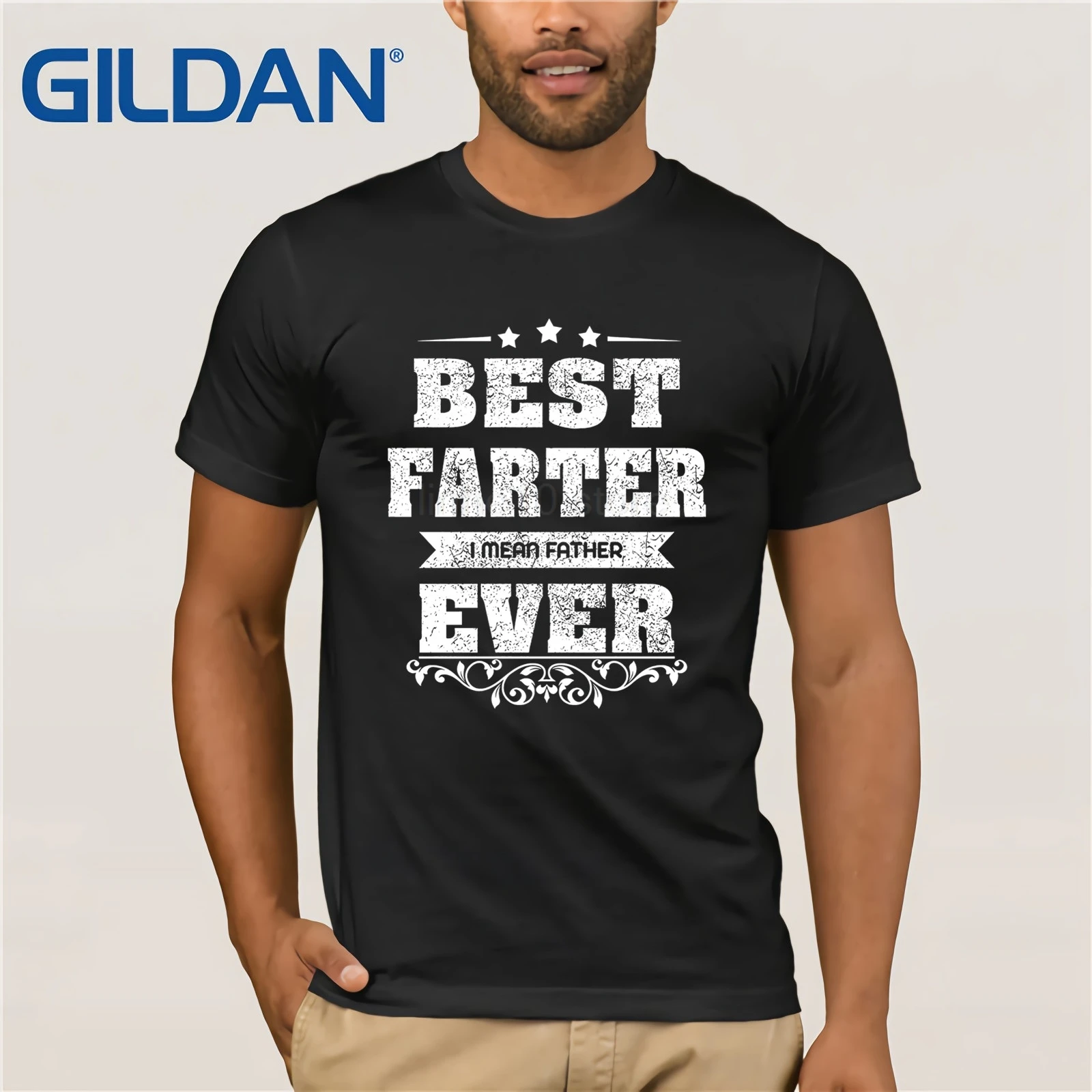 Мужская футболка best farter ever хит продаж популярная с круглым вырезом 100% хлопок