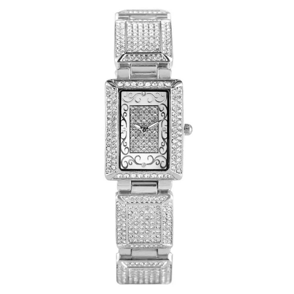 

Women's Watch Diamond-encrusted Quartz Watch Practical Luminescent Function Watch Square Watch Dial Wristwatch for Female