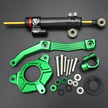

Motorcycle CNC Damper Steering StabilizerLinear Reversed Safety Control+Bracket For KAWASAKI Z1000 Z 1000 2014-2017 2016 2015