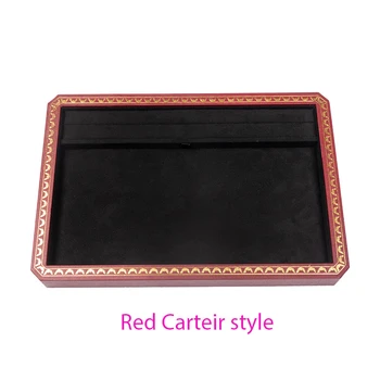 

New Red Frame Multifunction Wedding Ring Jewelry Display Trays Women Bracelet Earring Pendent Jewellery Organizer Stand Counter