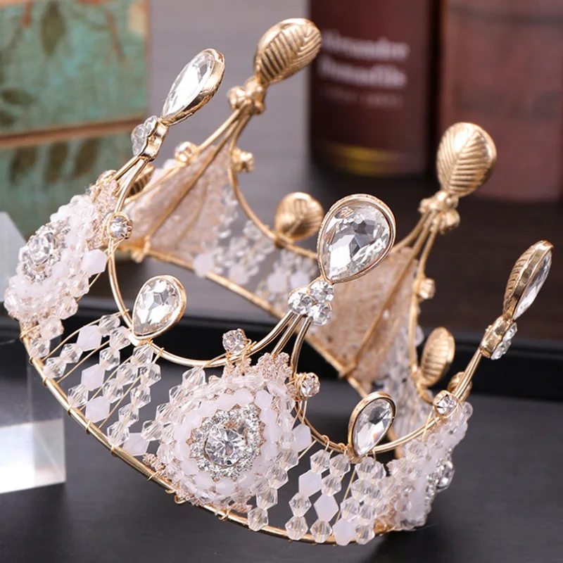 Аксессуары для торта на день рождения, Корона невесты, кристалл, жемчуг, украшение, детский подарок на день рождения, украшение короны