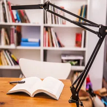 Светодиодный настольная лампа для спальни гостиной клип офис гибкие светодиодные лампы для чтения светильник 3-х уровневый Яркость ночник глаз деко дома