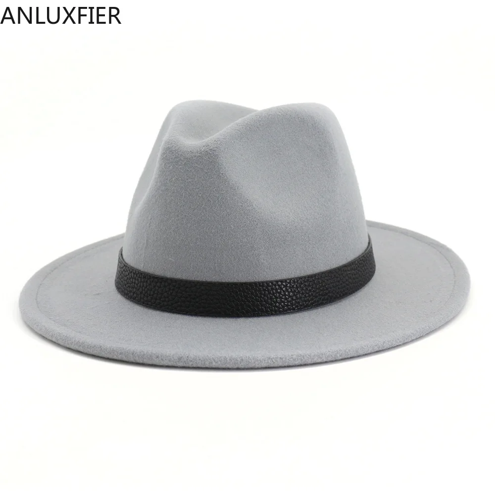 

H7573 British Retro Fedoras Hat Women Autumn Winter Fashion Simple Elegant Jazz Cap Ladies Flat Eaves Church Party Banquet Caps