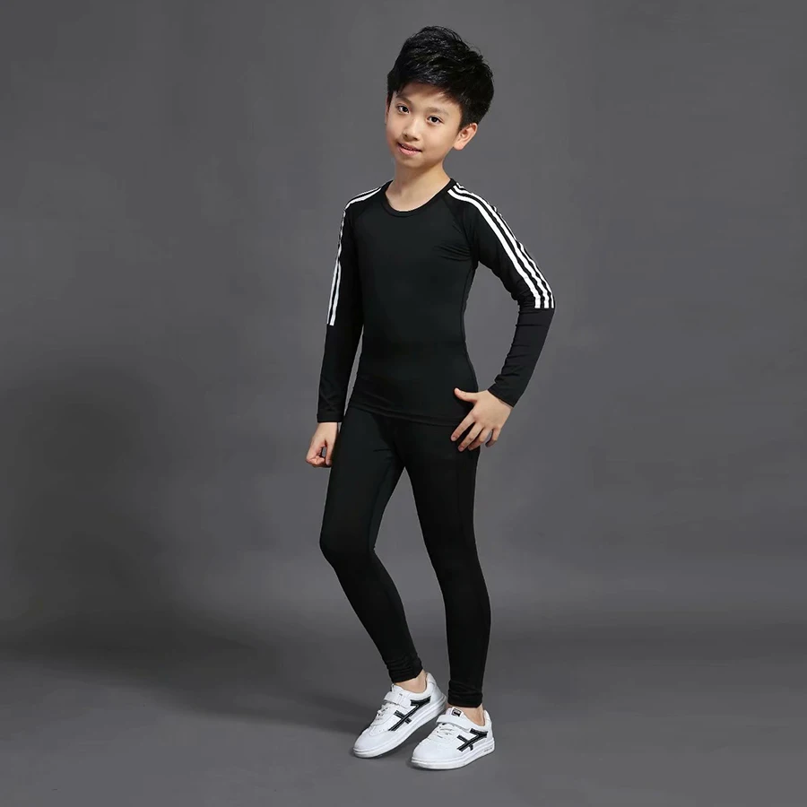 

Children's wear 2 sets of children's training jogging training pants base layer compression thermal underwear children's wear