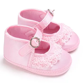 

Summer Baby Shoes Toddler Girls Lace Cute Print Pre-walker Soft Sole Anti-Slip First Walker For 0 to 18 Months