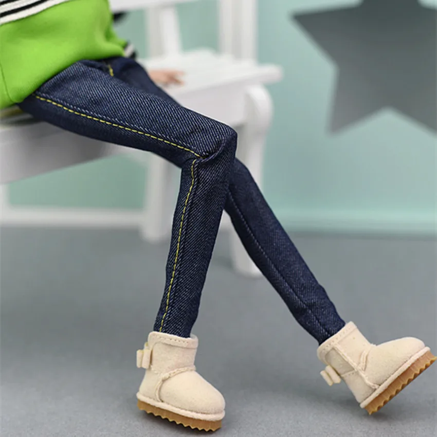 Эластичные джинсы брюки длинные штаны для куклы Blyth одежда модный наряд шорты для Blyth 1/6 BJD куклы аксессуары