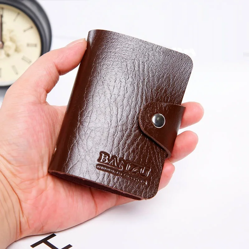 Card-Holder Wallet Package Business-Card ID Thicken Unisex New PU 10-Bits