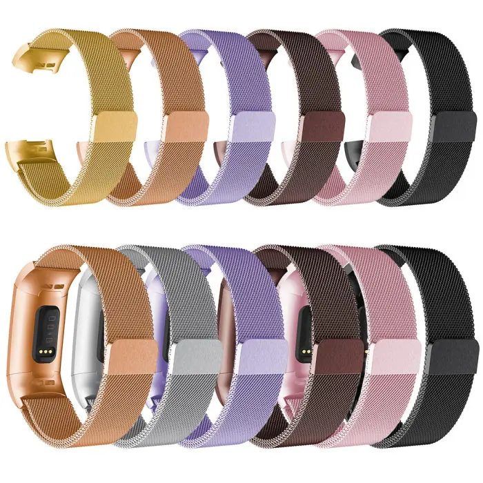 Сменный металлический браслет с магнитной петлей для FitbitCharger 3 VDX99