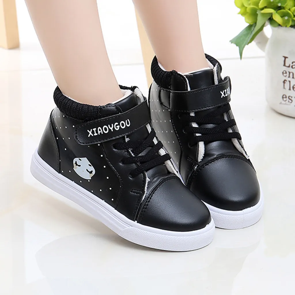 Ботинки принцессы; обувь для маленьких девочек; Сезон Зима; теплая однотонная повседневная обувь; сезон осень-зима; ботинки для детей; buty zimowe dziewczynka