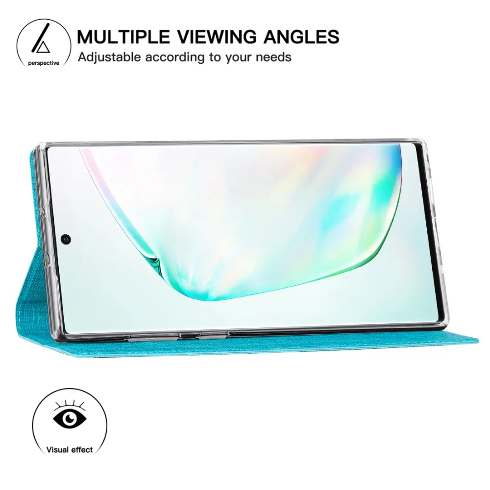 Для samsung Galaxy Note 10 Plus Чехол Кожаный Фолиант раскрывающийся чехол с подставкой и кредитными слотами для Galaxy Note 10 Plus