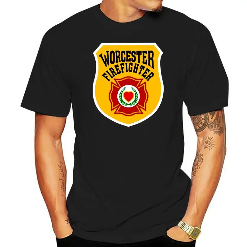 New Worcester Massachusetts Fire Department Firefighter Navy T-Shirt S-4XL |