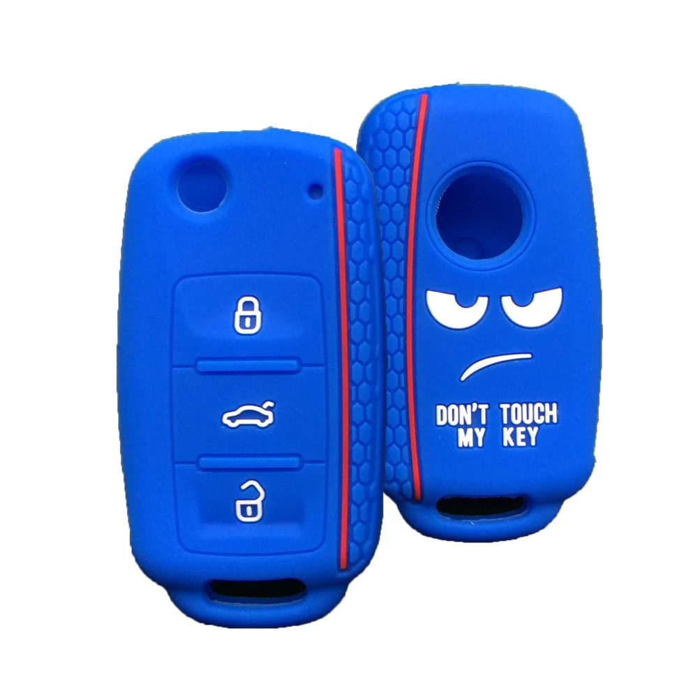OkeyTechKey креативный силиконовый чехол для ключей от машины для Volkswagen V W Lamando Tayron Caddy Polo Tiguan Bora дистанционного авто аксессуары