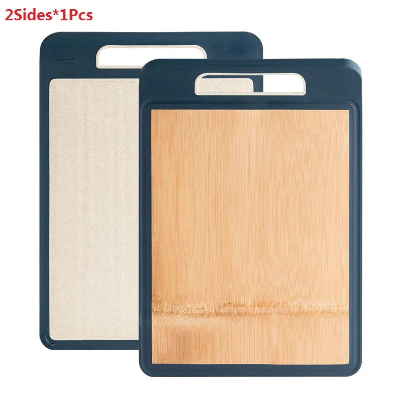 

Chopping Board Thicken Double-sided Dual Purpose Home Cutting Board Wheat Bamboo Wood Kitchen Healthy Fashion Household 2019NEW