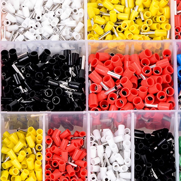 2700 Pcs Wire Kit: 2120 Pcs Wire Terminals Wire Copper Crimp Connector Insulated Cord Pin End Terminals& 580 Pcs 2:1 Heat Shrin