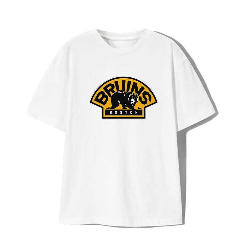 Huntsharp для Бостона Брюинс шаблон Забавный для мужчин Harajuku футболка с принтом короткий рукав мужской/Женский топы Футболка мужская одежда - Цвет: MT-1587
