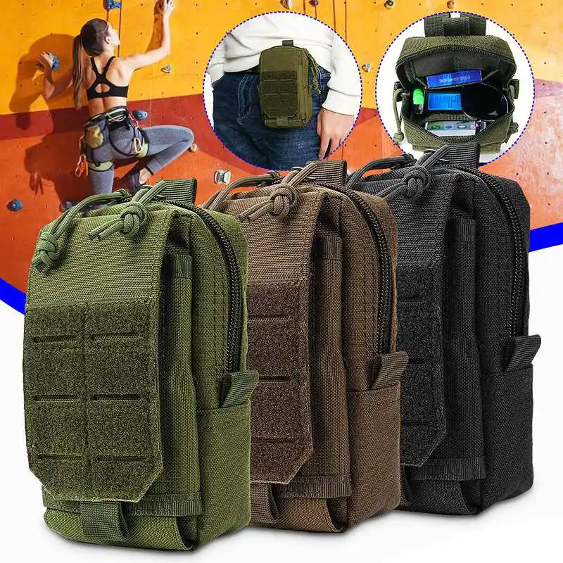 Тактический Molle Чехол Водонепроницаемый 1000D нейлоновый военный пояс поясная сумка медицинский комплект карман для телефона поясная сумка кошелек