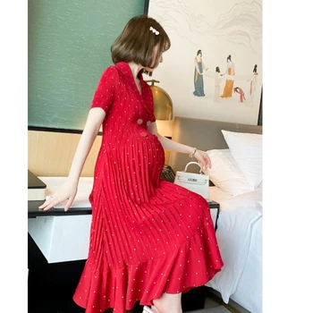 

231# Summer Korean Fashion Maternity Party Long Dress Sexy Hot Bodycon Slim Clothes for Pregnant Women Baby Shower Pregnancy