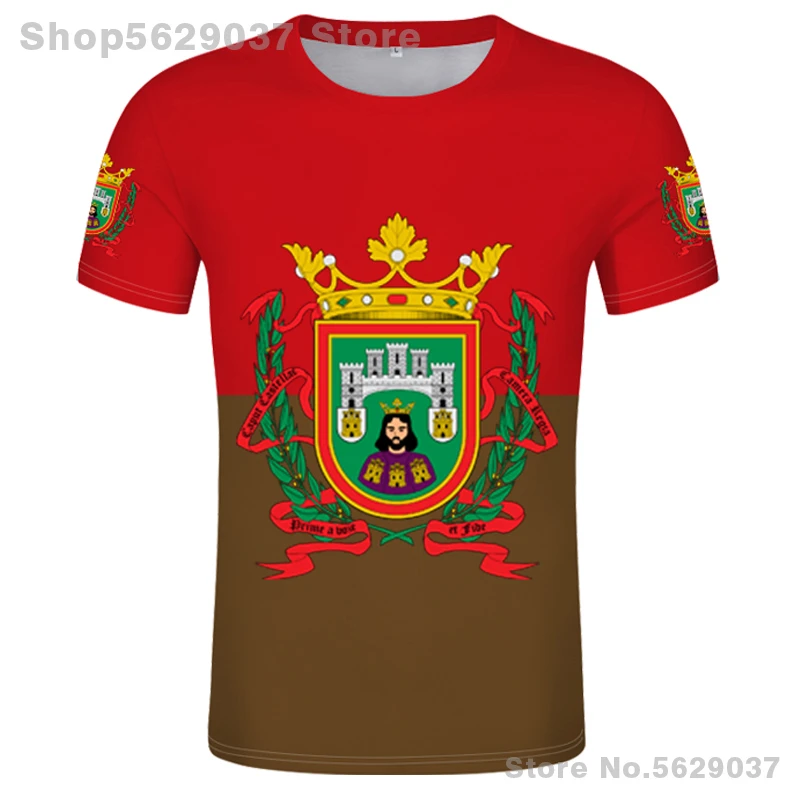 Camiseta estampado 3D de la bandera de Burgos, ropa personalizada de sudadera de verano|Camisetas| -