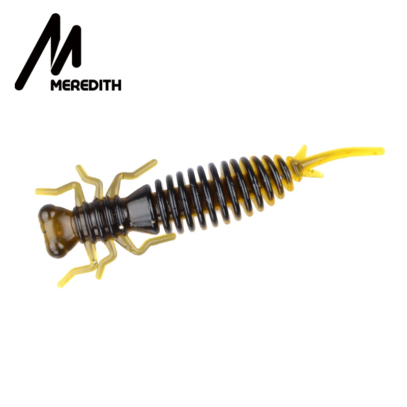 MEREDITH 85 мм, 4 шт., мягкие приманки для рыбалки, искусственные рыболовные червь, личинка, силиконовые приманки для ловли щуки, гольян, пластиковые приманки