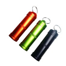 Открытый водонепроницаемый контейнер может пилюль емкость для бутылок коробка брелок EDC аварийного выживания туристическое снаряжение для кемпинга случайный цвет