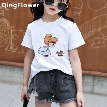 

Kid Girl 2020 Princess Vogue Harajuku T Shirt Summer Graphic Casual T-shirt Funny Cartoon Cute Tshirt Kawaii Top Tees Girls