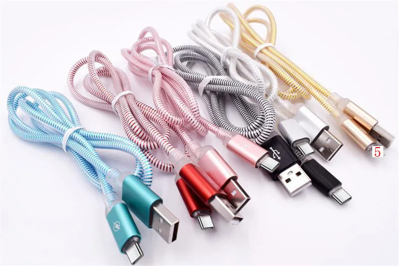 Новейший алюминиевый сплав красочный плетеный СВЕТОДИОДНЫЙ Свет Micro usb type C зарядный кабель для iPhone, Android мобильного телефона - Цвет: IOS(mixed color)